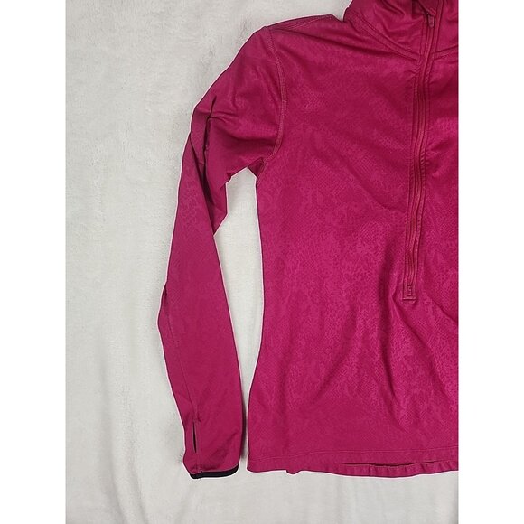 Nike Women’s Pro Dri-Fit Medium Pink 1/2 Zip Running Shirt Long Sleeve Pullover - Picture 2 of 14